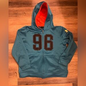 UNDER ARMOUR BOYS YOUTH XL HOODIE ZIPPER Like New SWEATSHIRT TOP SHIRT